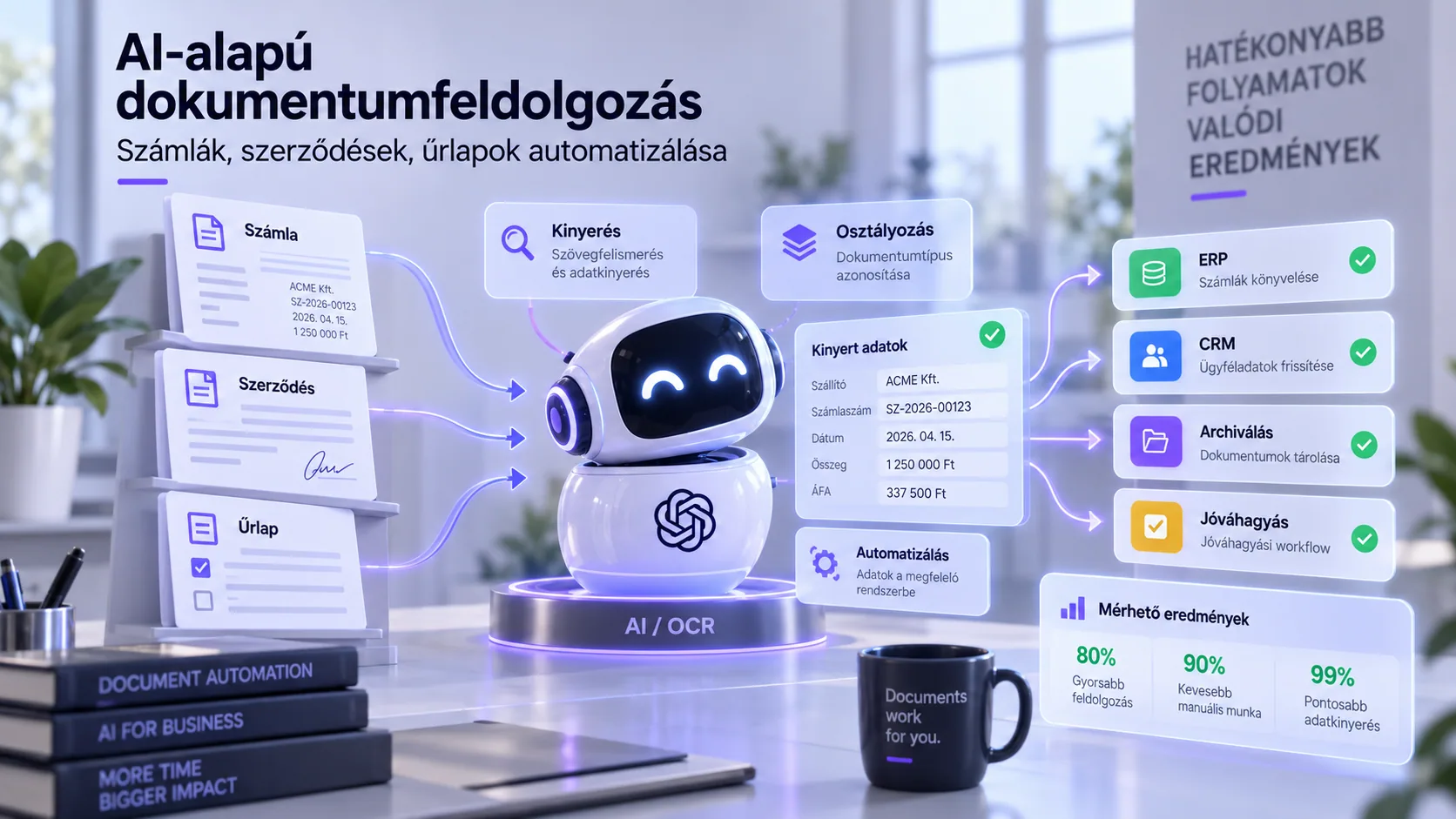 AI-alapú dokumentumfeldolgozás: számlák, szerződések, űrlapok automatizálása