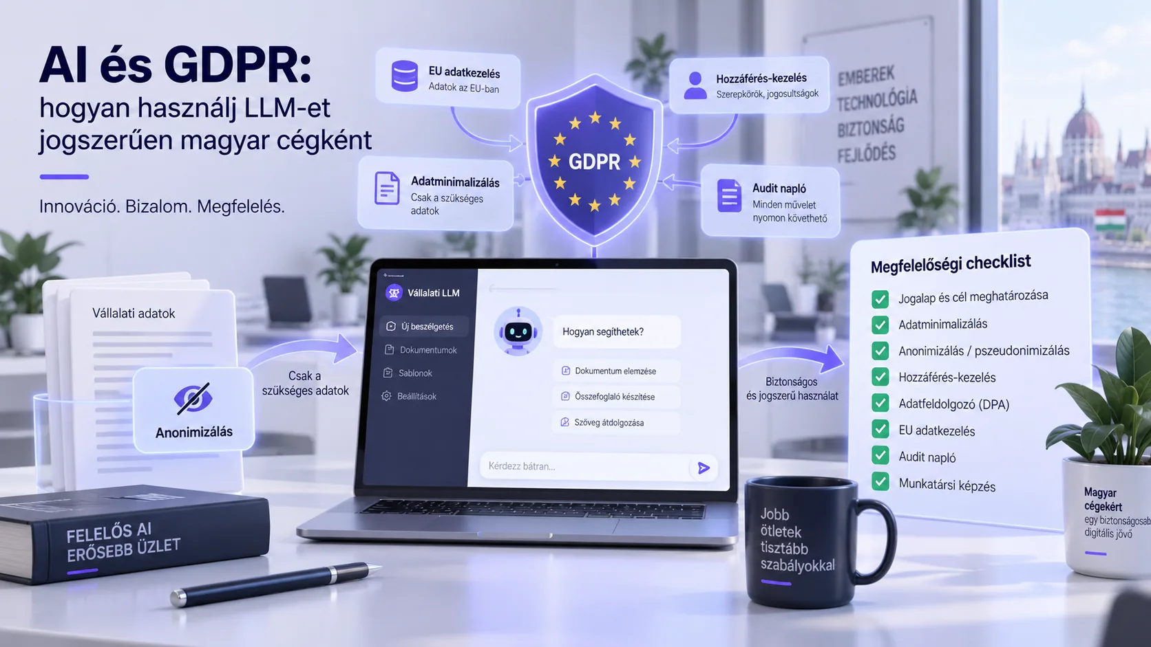 AI és GDPR: hogyan használj LLM-et jogszerűen magyar cégként