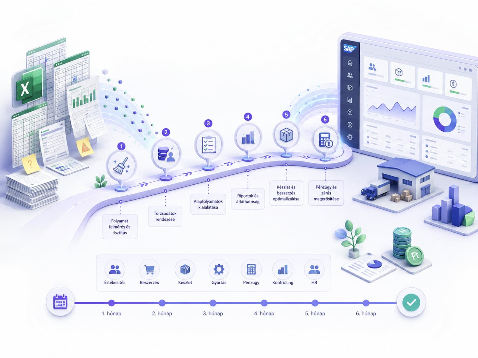 Excel-ből SAP-ba KKV-knak: 6 hónapos roadmap