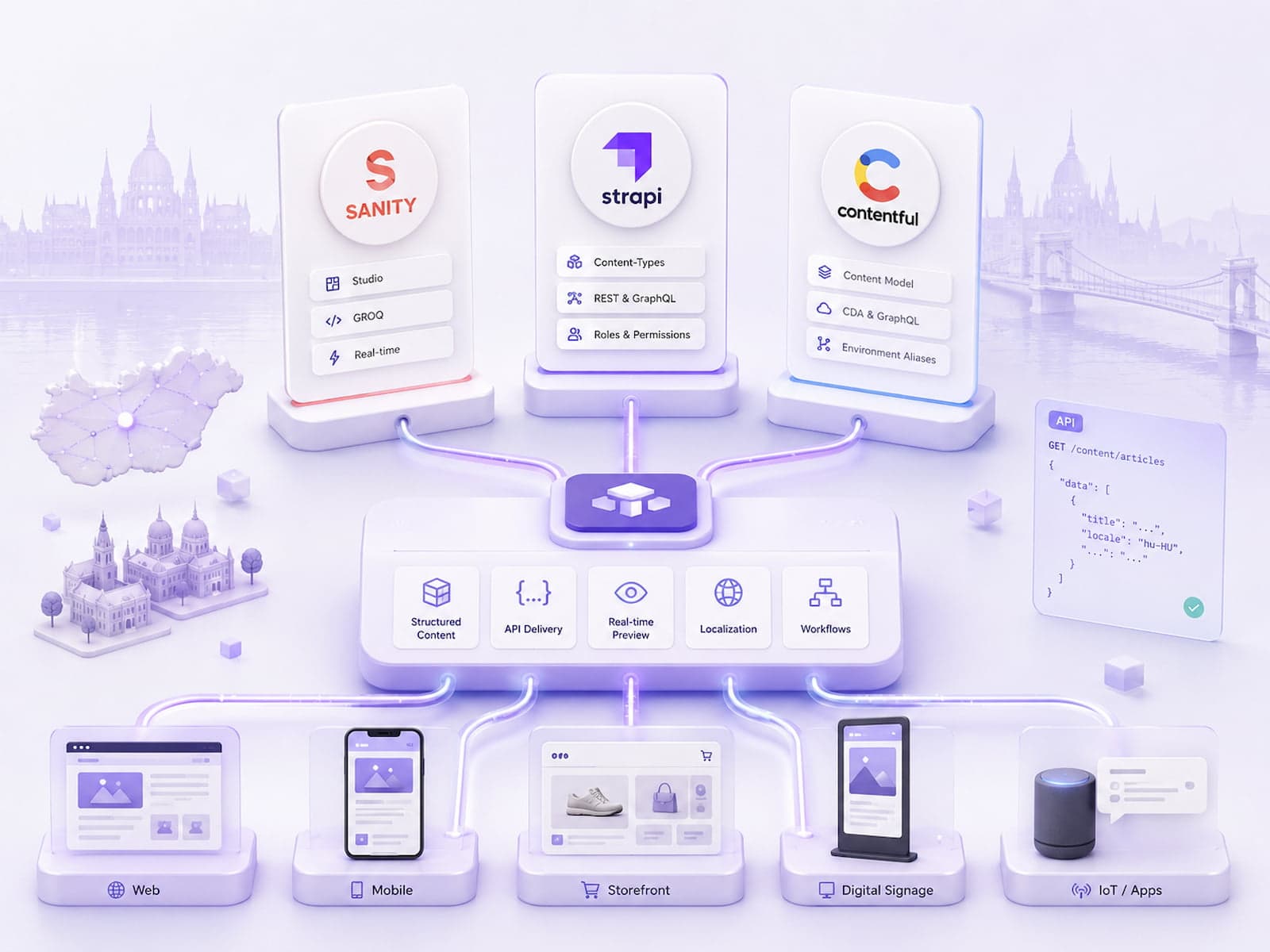 Headless CMS Magyarországon: Sanity vs Strapi vs Contentful 2026